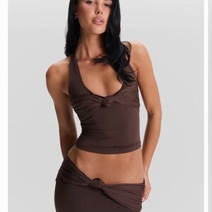 Sasha Therese Blair Top Chocolate Brown